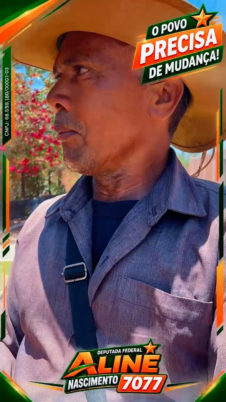 Morador conversa diante da câmera em registro vertical